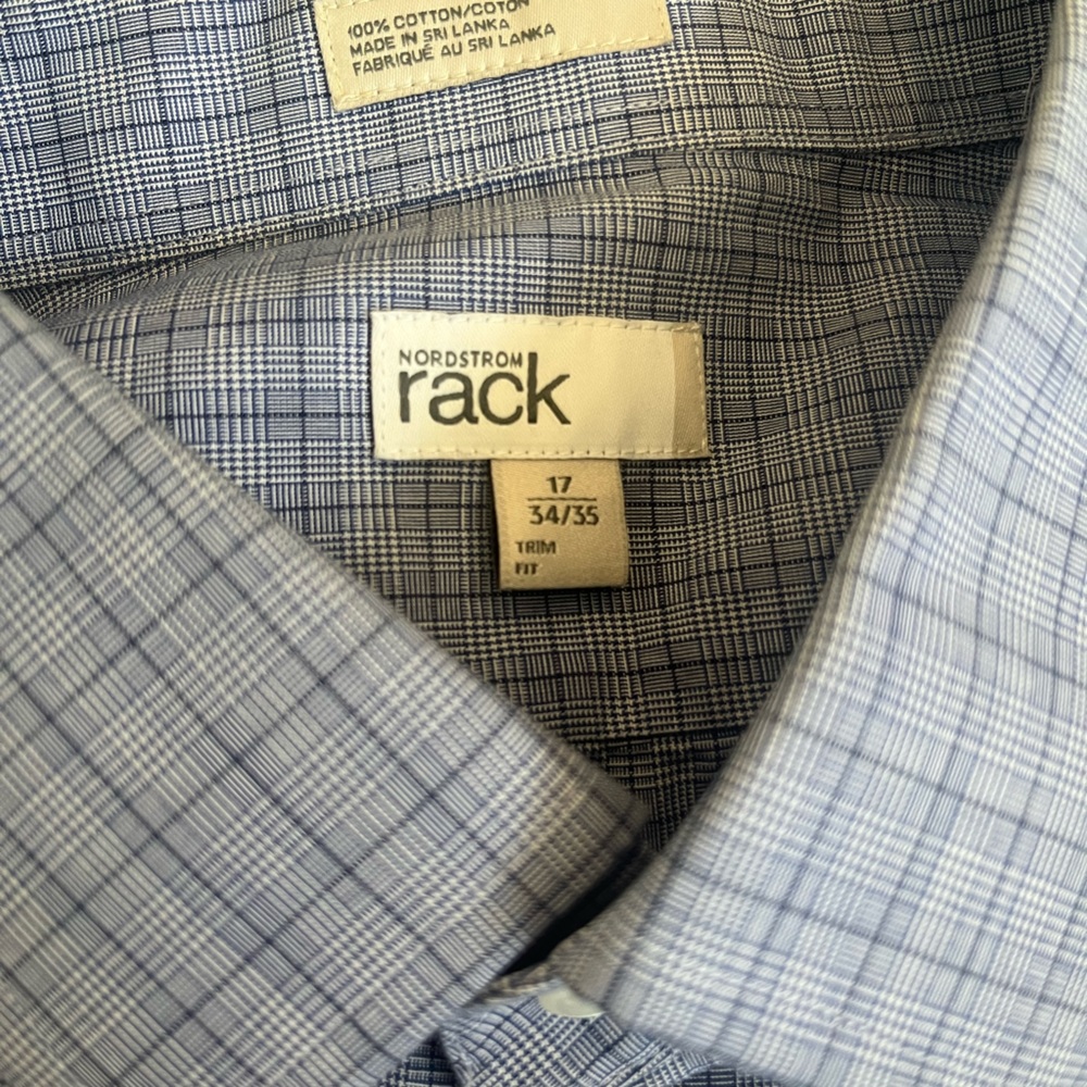 Nordstrom Rack blue button down- size 17 - Picture 4 of 4